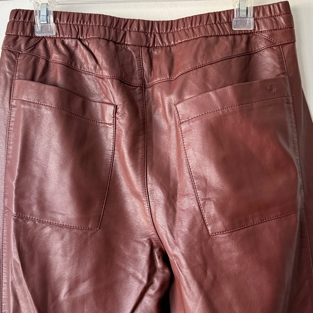 Anthropologie Pilcro The Izzie Relaxed‎ Pull-On Barrel Trousers Faux Leather - Picture 5 of 7